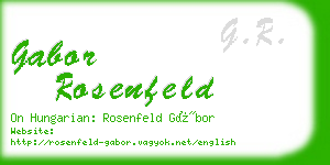 gabor rosenfeld business card